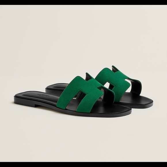 Green Hermes Oran Sandal Size 35.5 Brand New in Box with Receipt @hermes #hermes - Picture 2 of 4
